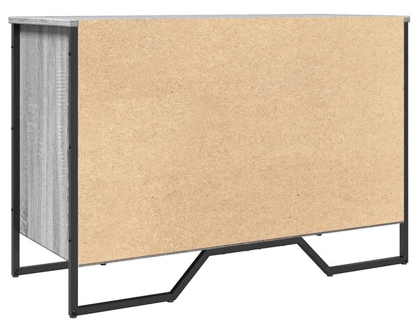 Szürke sonoma színű szerelt fa cipőszekrény 90 x 38 x 61,5 cm