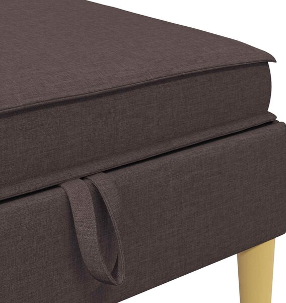 VidaXL Moduláris kanapé szett tárolóval 5 pcs Sötét Barna Szövet