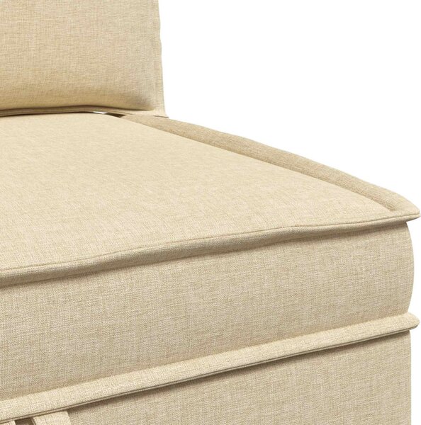 VidaXL Moduláris kanapé szett tárolóval 3 pcs Krémszínű Szövet