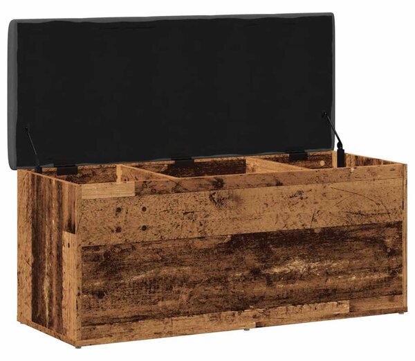 Antik fa szerelt fa tárolópad 102x42x45 cm