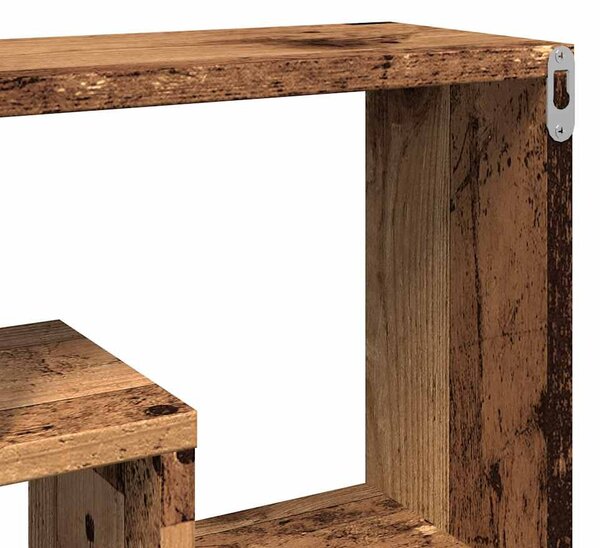 Antik fa szerelt fa fali polc 85 x 16 x 52,5 cm