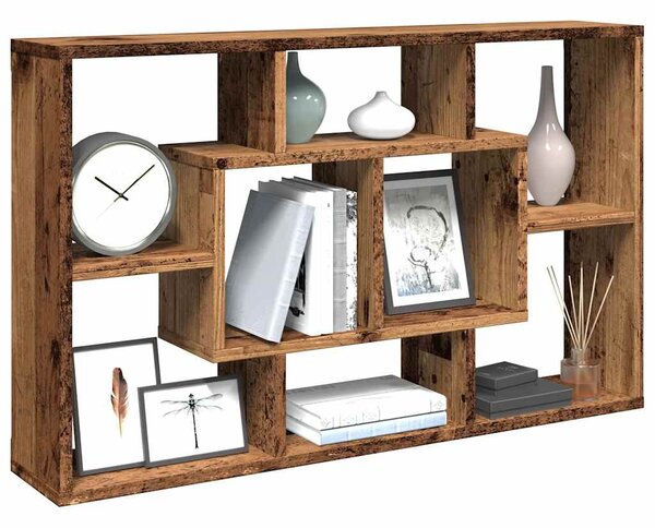 Antik fa szerelt fa fali polc 85 x 16 x 52,5 cm