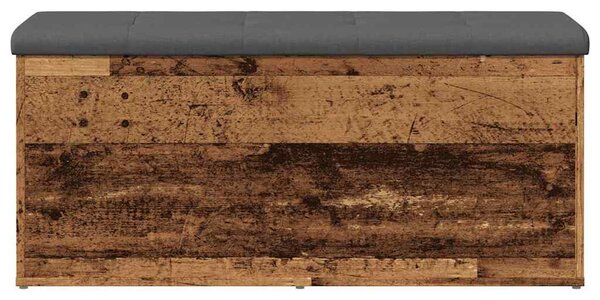 Antik fa szerelt fa tárolópad 102x42x45 cm