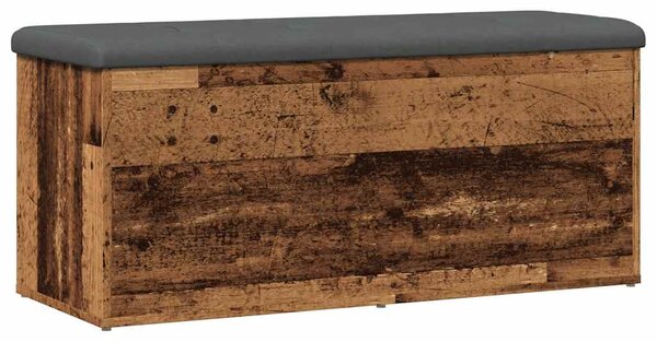 Antik fa szerelt fa tárolópad 102x42x45 cm
