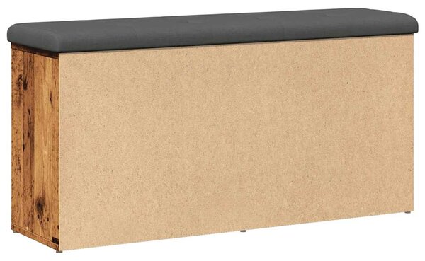Antik fa szerelt fa cipőtároló pad 102x32x50 cm