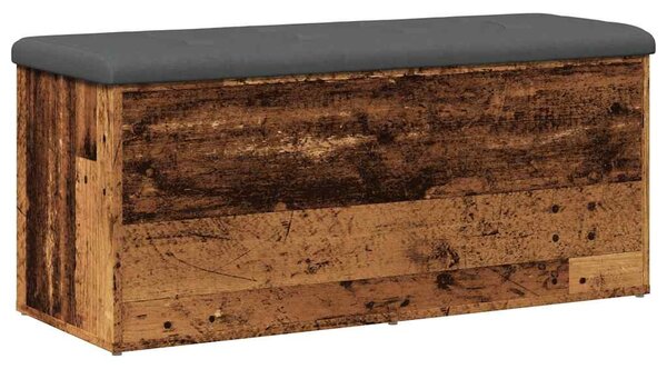 Antik fa szerelt fa tárolópad 102x42x45 cm