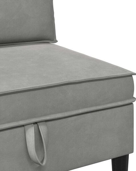VidaXL Nappali bútor szett párnával 3 pcs Világosszürke Bársony