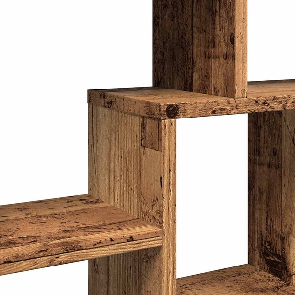 Antik fa szerelt fa fali polc 85 x 16 x 52,5 cm