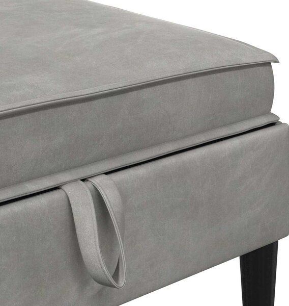 VidaXL Nappali bútor szett párnával 5 pcs Világosszürke Bársony