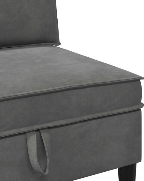 VidaXL Nappali bútor szett párnával 3 pcs Sötétszürke Bársony