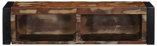 Többszínű tömör újrahasznosított fa TV-szekrény 80x30x25 cm