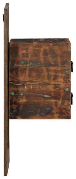 Éjjeli szekrény Többszínű 60x32x80 cm Tömör fa újrahasznosított