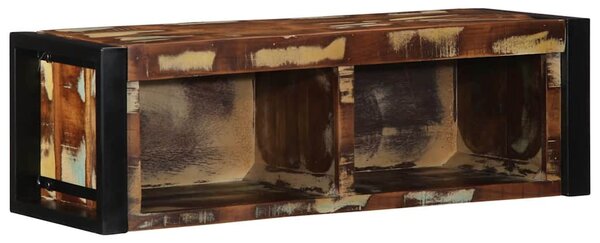 Többszínű tömör újrahasznosított fa TV-szekrény 80x30x25 cm
