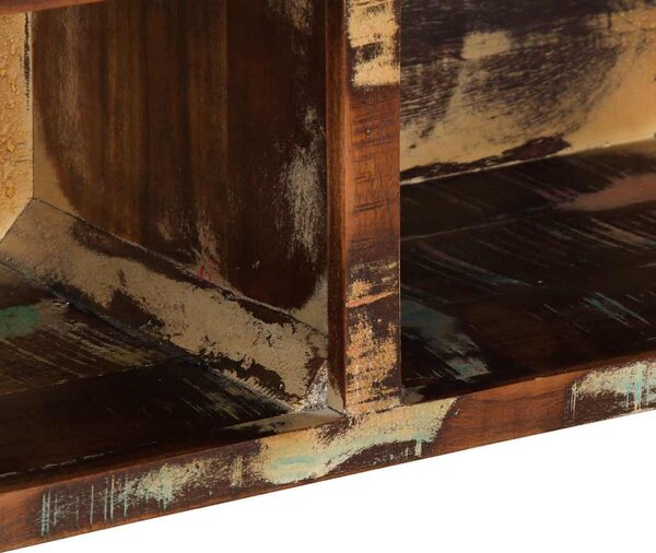 Többszínű tömör újrahasznosított fa TV-szekrény 80x30x25 cm