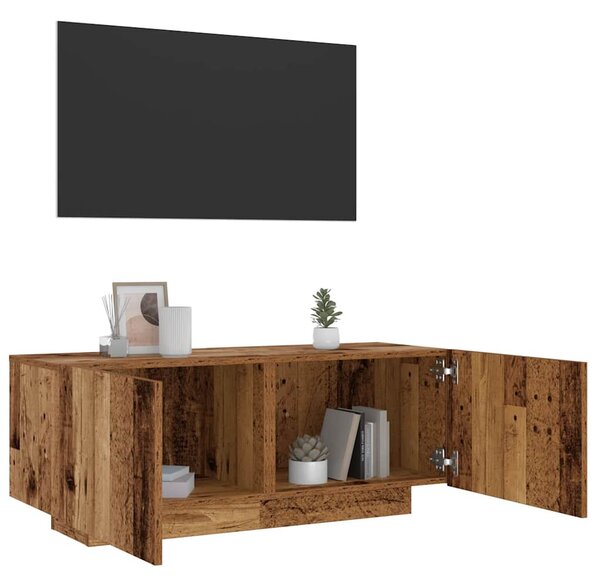 Antik hatású szerelt fa TV-szekrény 100 x 35 x 40 cm