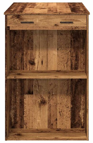 Antik fa színű szerelt fa bárasztal 102 x 70 x 103,5 cm