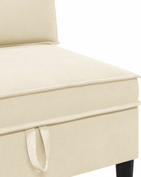 VidaXL Középső Sofa tárolóval Krémszínű Bársony