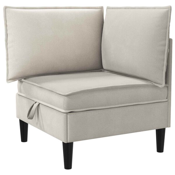 VidaXL Sarok Sofa tárolóval Zabpehely Bársony