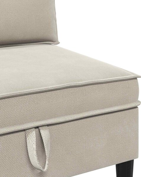 VidaXL Középső Sofa tárolóval Zabpehely Bársony