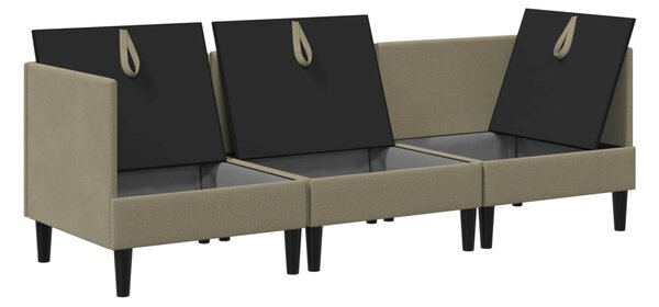 Nappali bútor szett 3 pcs Khaki Szövet