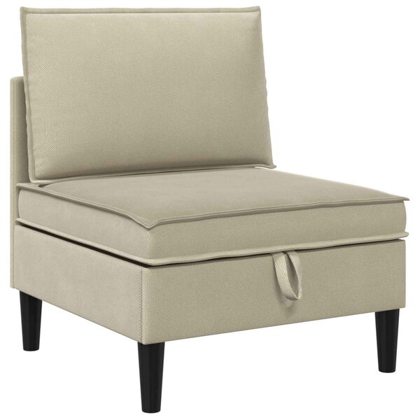 VidaXL Középső Sofa tárolóval Homokszín Bársony