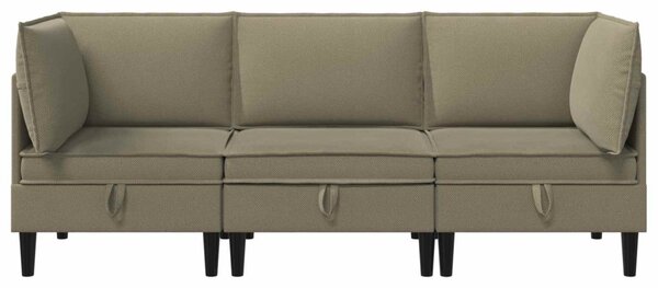 Nappali bútor szett 3 pcs Khaki Szövet