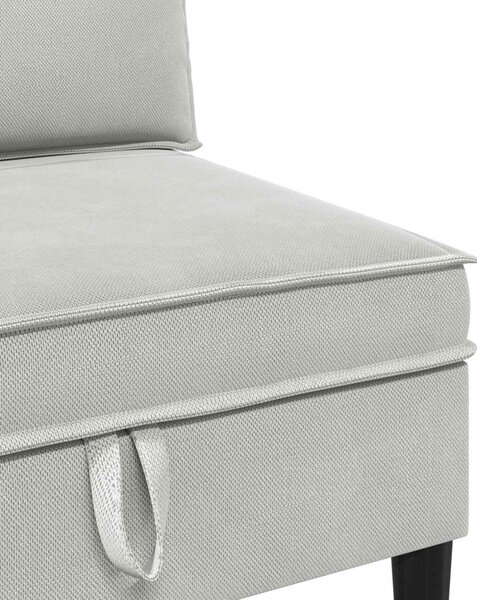 Nappali bútor szett 4 pcs Világosszürke Szövet