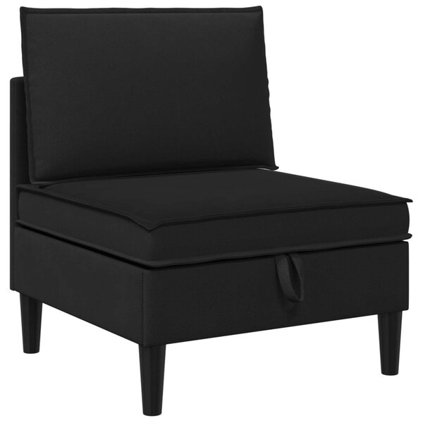 VidaXL Középső Sofa tárolóval Fekete Bársony