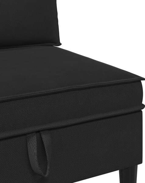 VidaXL Középső Sofa tárolóval Fekete Bársony