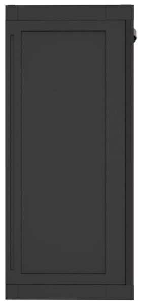 Fekete PP kültéri tárolószekrény 65 x 37 x 85 cm