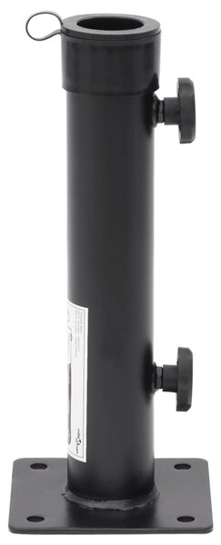 Matt fekete acél napernyőtalp rúdhoz Ø38/48 mm