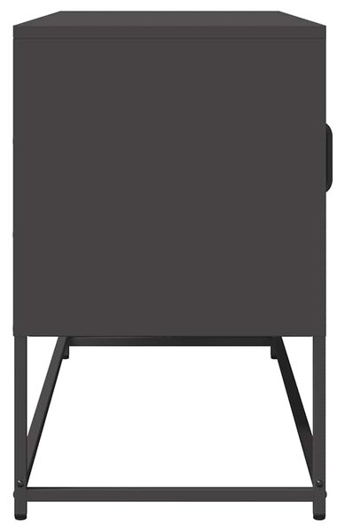 Fekete hidegen hengerelt acél TV-szekrény 100,5x39x60,5 cm