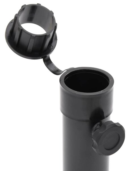 Matt fekete acél napernyőtalp rúdhoz Ø38/48 mm