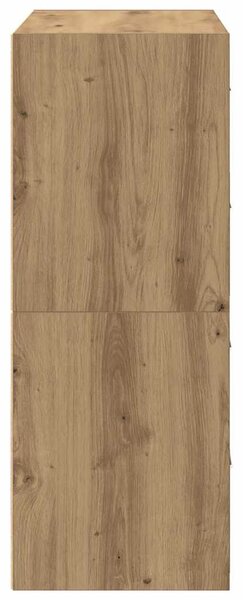 2 db kézműves tölgy szerelt fa szekrény 2 fiókkal 60x31x40 cm
