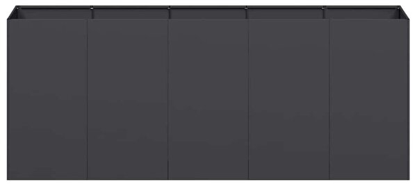 Ültetvény fekete 200x40x80 cm hidegen hengerelt acélból