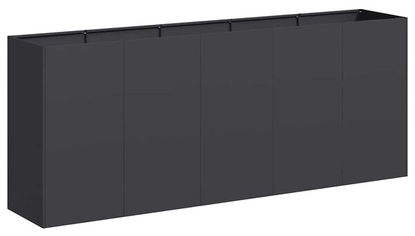 Ültetvény fekete 200x40x80 cm hidegen hengerelt acélból