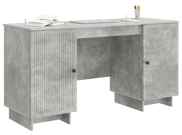 Asztal Betonszürke Szerelt Fa 142,5 x 50 x 75 cm
