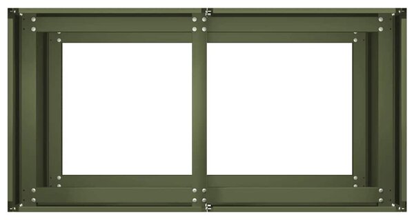 Növénytartó olívazöld 80x40x80 cm Hidegen hengerelt acélból