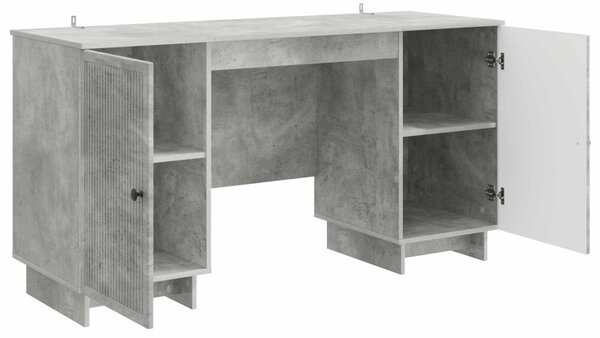 Asztal Betonszürke Szerelt Fa 142,5 x 50 x 75 cm