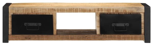TV szekrény 100x30x25 cm tömör durva fa Mango
