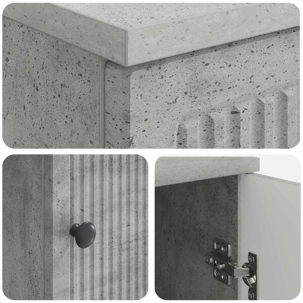 Asztal Betonszürke Szerelt Fa 142,5 x 50 x 75 cm