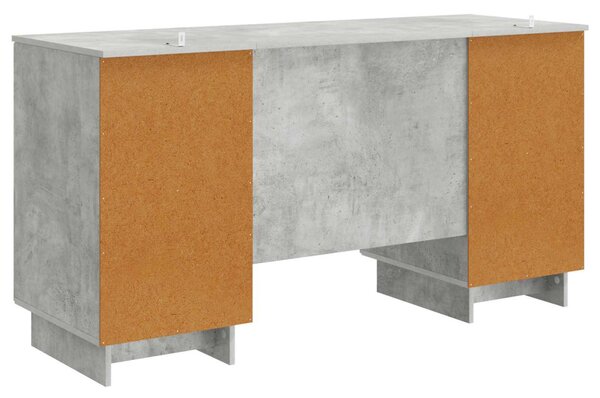 Asztal Betonszürke Szerelt Fa 142,5 x 50 x 75 cm