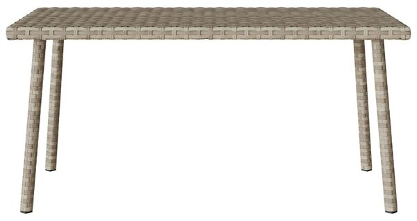 Téglalap polyrattan kerti dohányzóasztal 80x40x37cm