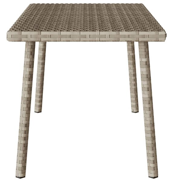 Téglalap polyrattan kerti dohányzóasztal 80x40x37cm