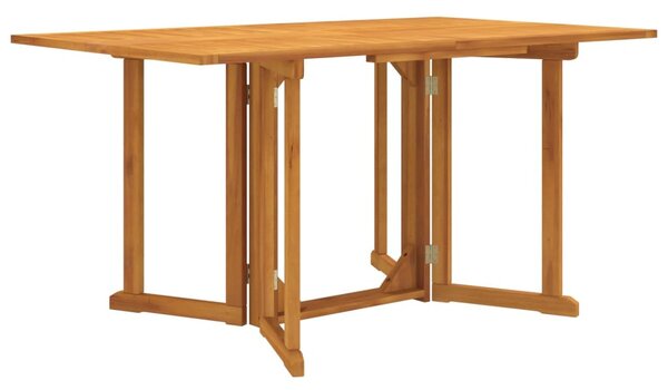 Tömör tíkfa összecsukható pillangó kerti asztal 150x90x75 cm