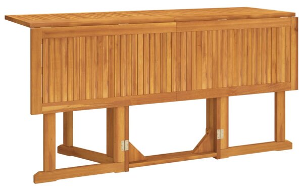 Tömör tíkfa összecsukható pillangó kerti asztal 150x90x75 cm