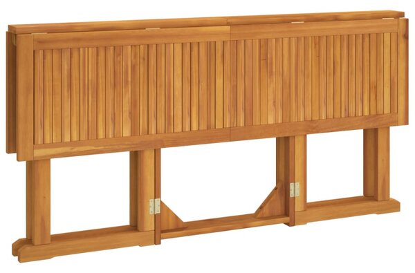 Tömör tíkfa összecsukható pillangó kerti asztal 150x90x75 cm