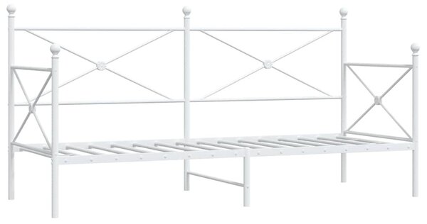 Fehér acél kanapéágy matrac nélkül 75 x 190 cm