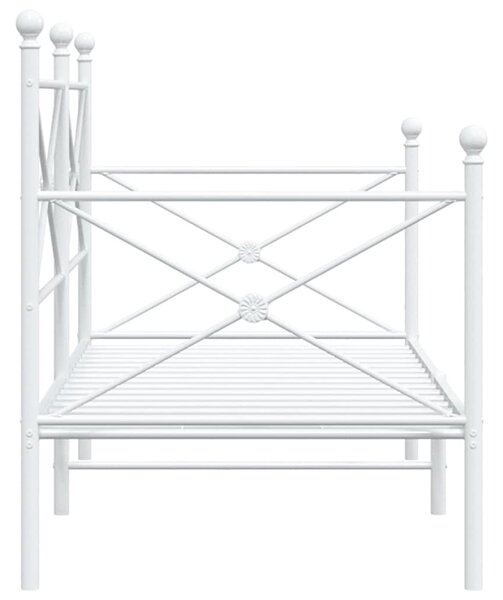Fehér acél kanapéágy matrac nélkül 75 x 190 cm