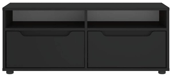 VISNES fekete szerelt fa TV-szekrény 100x40x38 cm
